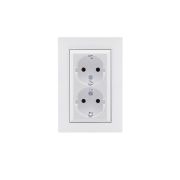 Розетка 2-я Karea RIZZ с заземл. бел. Makel 88001082