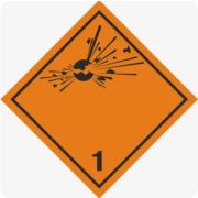 Информационное табло по ДОПОГ, класс опасности 1.1B, на основе 250х250 мм