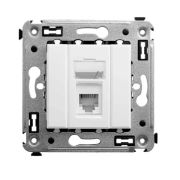 Розетка телефонная 1-м СП Avanti «Белое облако» RJ12 DKC 4400313