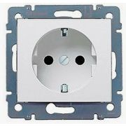 Механизм розетки 1-м з/к белый Valena LEGRAND 774420