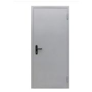 Дверь противопожарная однопольная EIS60 990х2100 (размер коробки) (Правое наружное, RAL 9003, замок ПП, цилиндр кл/кл, ручки АНТИПАНИКА(Пуш бар) на раб.створке, ручка Хром снаружи, толщина полотна 70 мм, толщина коробки 103 мм, коробка (цельногнутая