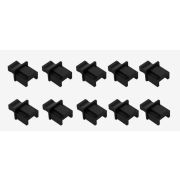 Силиконовые заглушки для портов RJ45 / Ethernet (набор 10 шт., чёрные, пылезащитные)