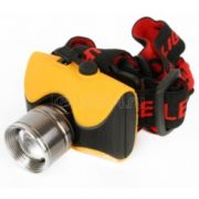 Фонарь налобный E157 (аккум. 220В CREE 3Вт пласт. бокс; желт.)