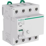 Выключатель дифференциального тока 4п 40А 30мА тип AC Systeme9 400В SE S9R12440