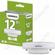 Лампа светодиодная Т80 таблетка 12В т 230в 6500К GX53 GENERICA
