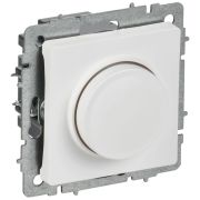 Светорегулятор поворотно-нажимной СП BRITE СС10-1-0-БрАБ 600Вт механизм арктич. бел. IEK BR-D20-0600-K91