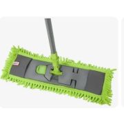 Швабра плоская, окрашенный телескоп черенок, микрофибра 42х12х73 (124)см