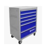 Тележка инструментальная ТИ-6, 760х450х830h/ d-100 (Корпус RAL 5015 синий, Ящики RAL 7035 серый светло)