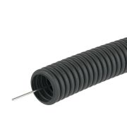 Труба гофр. с протяжкой д. 20 мм черная до -40С ПНД (100м) DKC