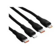 Кабель круглый Baseus Lightning 8-pin, micro USB, USB Type-C - USB Type-C черный 1.5 м