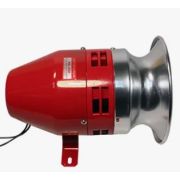 Сирена ССП-390 (Сирена ССП-390, ⌀135мм, корп. Металл, цвет: серый/красный, 147×143×203мм, 125дБ, IP44, подключение: выводные провода, =12В)