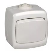 Переключатель проходной 1-кл. ОП Клио 10А IP44 250В бел.