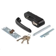 Ручка наружная для антипаники с профильным цилиндром, черная RAL9005