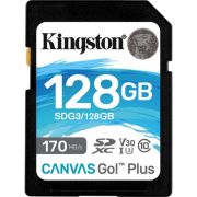 Карта Памяти 128Gb Kingston Canvas Go Plus SDXC UHS-I U3 V30 (170/90 Mb/s)