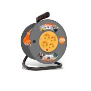 Удлинитель на катушке 4х20м с заземл. 6А IP20 ВЕМ-250 ПВС 3х0.75 термозащита защ. шторки UNIVersal 1679