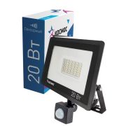 Прожектор светодиодный 20Вт IP65 6500К 1600лм с датчиком движения КОСМОС K_PR5_LED_20S