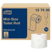 Туалетная бумага Tork-size в миди-рулонах, Т6, Advanced, белый, 2х слой, 100м.