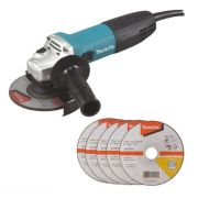 УШМ Makita GA5030RX9, ф125 мм, 720 Вт, 11000 об\мин, плавный пуск, антирестарт, 1,4 кг, кор