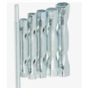 Набор ключей трубчатых торцевых 8-17мм, вороток оцинкованные, 6 шт