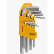 Набор ключей имбусовых HEX 1.5-10мм CrV 9шт Kranz KR-12-5215