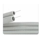 Труба гофрированная ПВХ d20мм с протяжкой сер. (уп.100м)