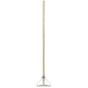 Деревянная швабра с металлическим зажимом 20 см, рукоятка 120 см