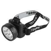 Налобный аккумуляторный светодиодный фонарь ТРОФИ TG9 9xLED мощный яркий 2 режима