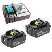 Аккумулятор 191L74-5 (2 шт; 18В; 5.0 Ач; Li-Ion) с зарядным устройством Makita 199379