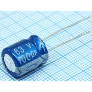 К50-35, 100мкФ, 63В, 105°C, 20%, 10x12мм P:5мм, JRB1J101M05001000120000B, Конденсатор электролитический алюминиевый