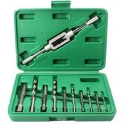 Набор экстракторов и сверл в кейсе 11 предметов бит / Экстракторы 5 шт. и Сверла 5шт. и метчикодерж