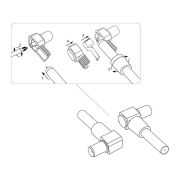 Разъем антенный на кабель штекер-TV угловой бел. блист. Rexant 06-0014-A