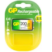 Перезаряжаемые аккумуляторы GP 20R8H 9V Крона 1 шт. в блистере. 20R8H-2CRU1