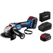 ЗУБР Профессионал Бесщеточная аккумуляторная УШМ, 2 АКБ 4Ач, 20В, AB-125-42